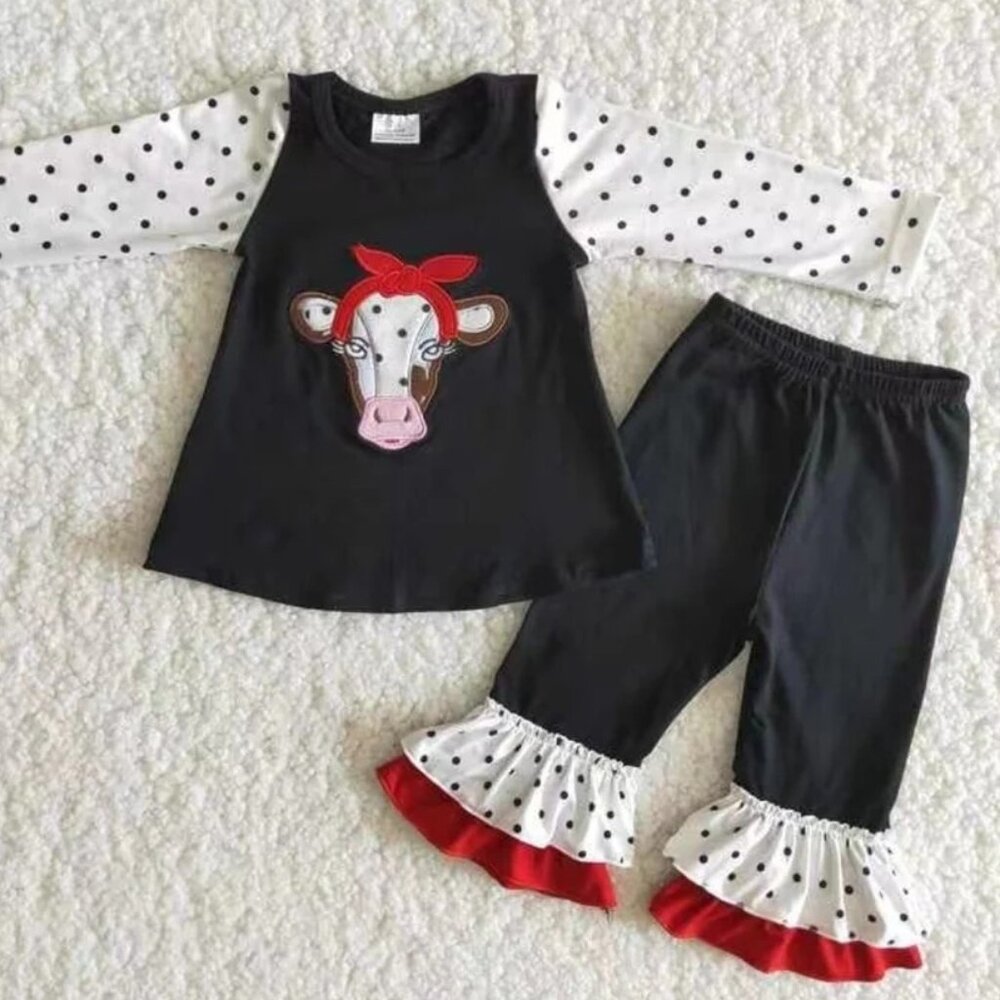 12-18M Girls Cow Outfit.